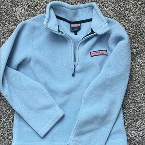 Vineyard Vines Kids Light Blue Quarter-Zip Fleece